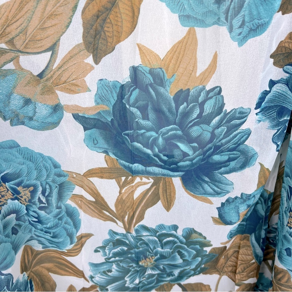 Joyfolie Romantic Country Mariam Maxi Dress Teal Floral | XXS - Picture 11 of 16